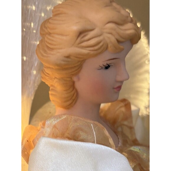Angel Fiber Optic Tree Top Table Piece Porcelain Color Changing 14” Christmas - Picture 8 of 15